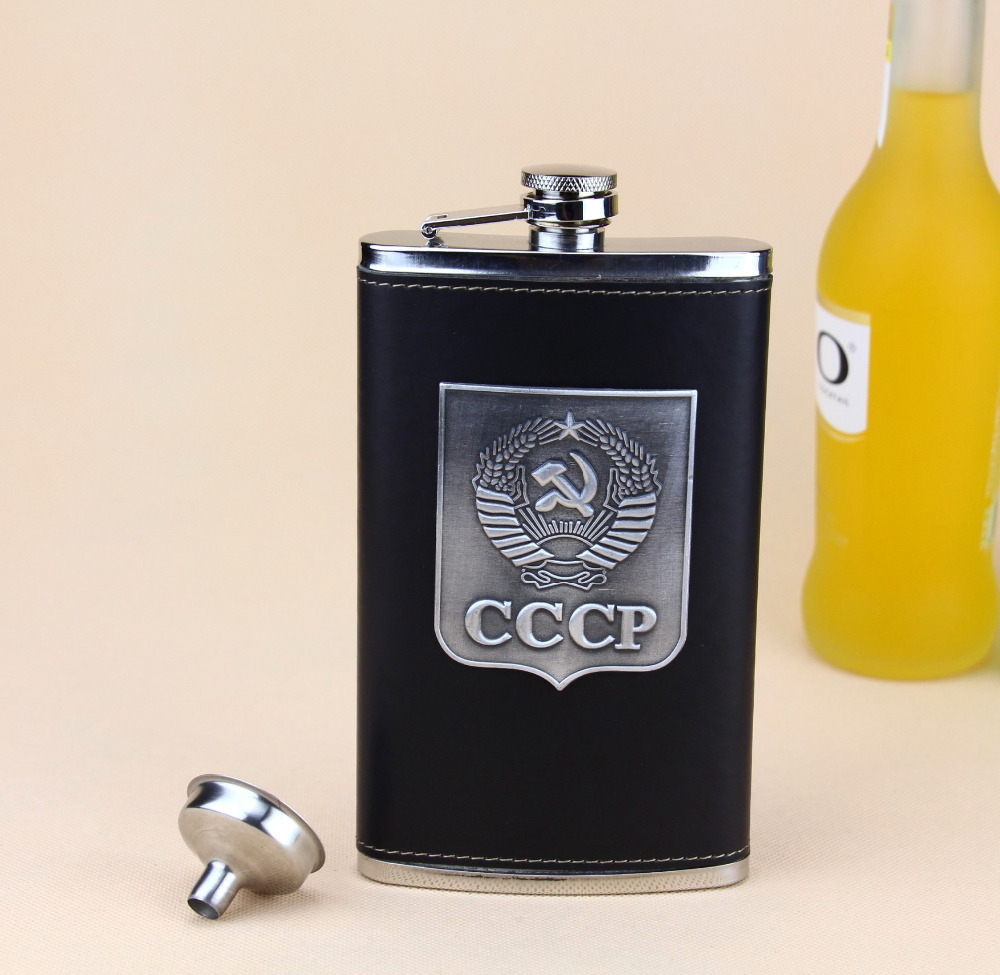 Купить новые 10 унция фляга российских cccp кожаные фляги из ...