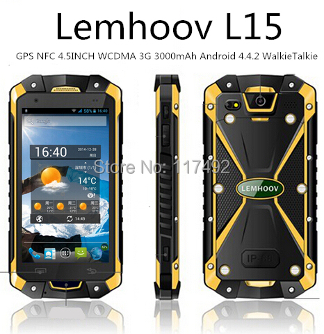 Купить Подарки + 16gb lemhoov v18 телефон 3 ГБ оперативной памяти 32 ГБ ПЗУ УКВ водонепроницаемый ip68 рация ptt gps nfc 4.5 дюймовый wcdma 3000mah android 5.0 l15 в интернет-магазине с бесплатной доставкой из Китая, низкие цены | Nazya.com