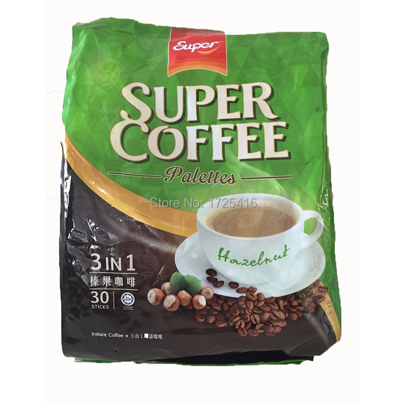 Malaysia imported super super triple hazelnut coffee flavored instant coffee 600g free shipping