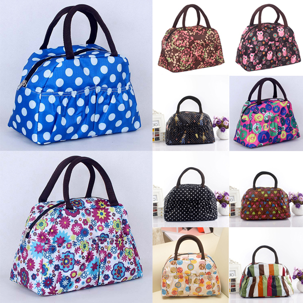 Hot sale Applied Economic women handbag waterproof Polyester picnic bag lunch box bag for kids drop
