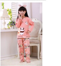 40 Girls Pajamas Pajamas For Kids Round Neck Family Clothing Pajamas Baby Kids tracksuit Cartoon bear