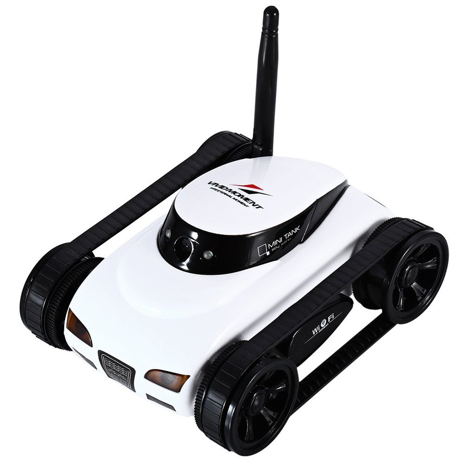 WiFi Mini RC Camera Tank Car ISpy with Video 0.3MP Camera 777-270 Remote Control Robot with 4CH Suppots By Iphone Android App
