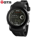 Brand OTS Men Fashion Watch Outdoor Waterproof Sport Rubber Strap Mens LED Digital Watches Relogio Masculino