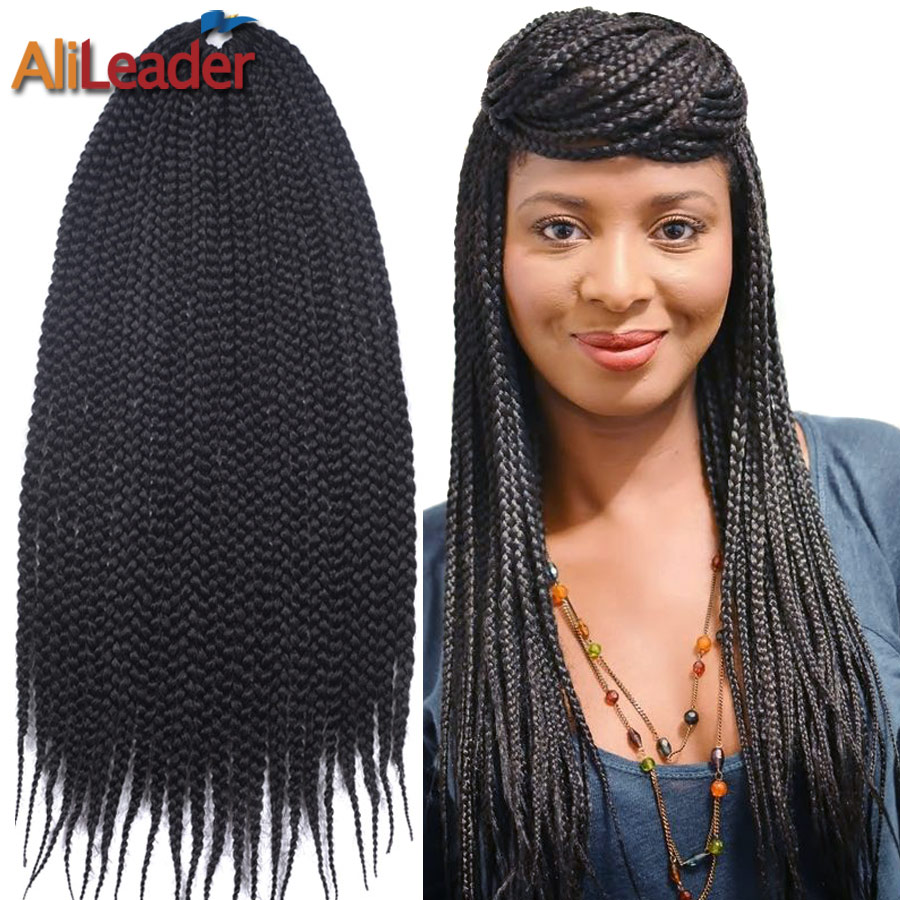 Box Braids Crochet Hair Medium 12 16 20 24 Inch 22Roots/Pack Crochet ...