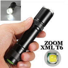 Excellent quality mini Waterproof 2200LM 5 Modes 12W CREE XML T6 LED Zoomable Zoom 18650 Flashlight Torch Lamp Lanterna