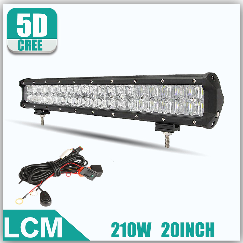 210W 20Inch LED Light Bar OffRoad Work Lights Driving Lamp Combo Beam 12v 24v Truck SUV Boat 4X4 4WD ATV LED Bar. [LCM]