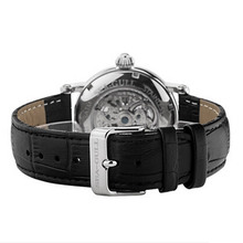 original seagull black genuine leather 50m waterproof transparent dial automatic Mechanical men Skeleton watch