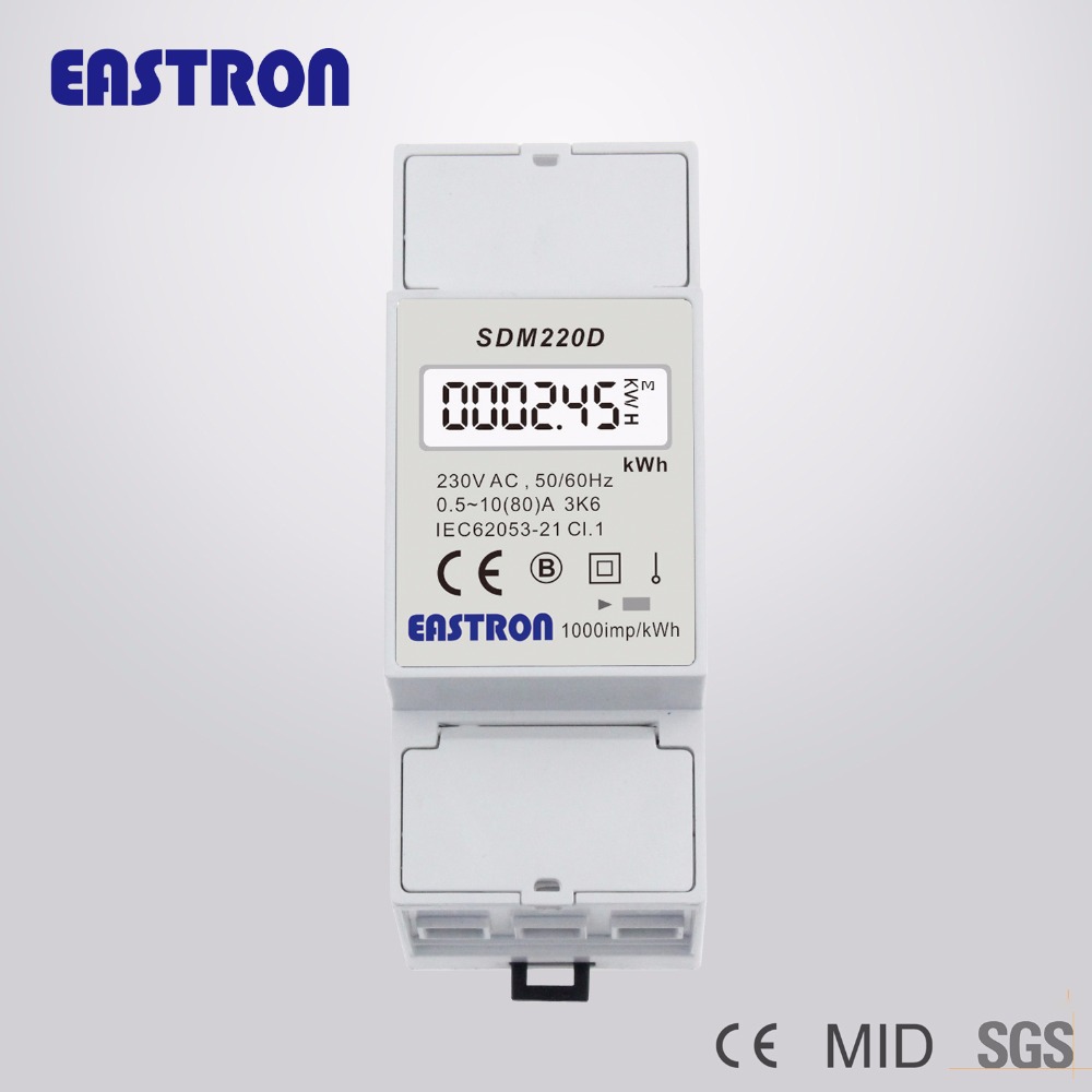 Купить sdm220d однофазный счетчик электроэнергии, импульсный выход, 2p ...