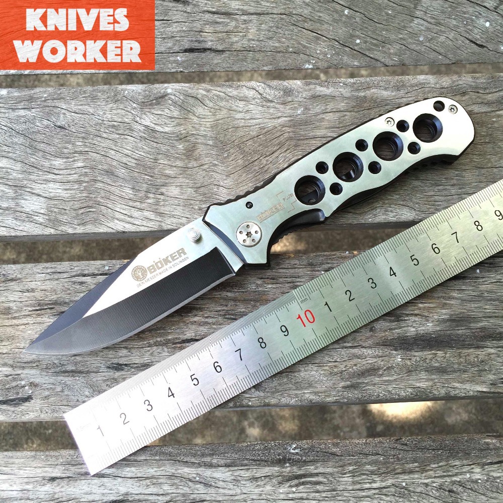 Top Quality Boker 073 Folding Blade Knives 083BS 440 Blade Steel Handle Camping Knife Hunting Outdoor