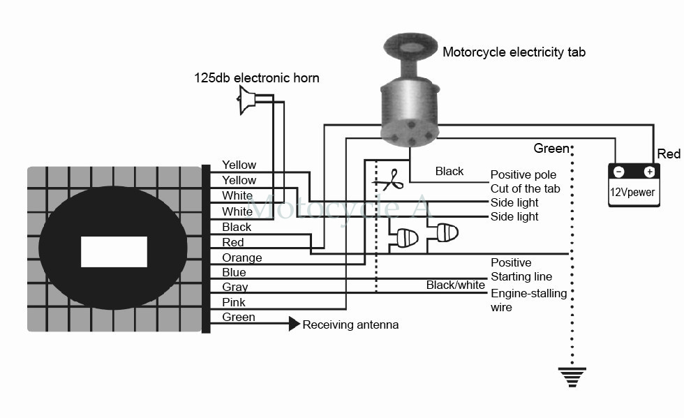 Схема подключения мотосигнализации