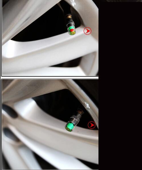 Car Styling 1 Set 4pcs 2 0bar 30PSI Car Tyre Tire Pressure Monitor Indicator Valve Stem