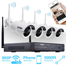 ZOSI 1.3MP Plug and Play Wireless NVR Kit P2P 960P/720P HD Outdoor IR Night Vision Security IP Camera WIFI CCTV System