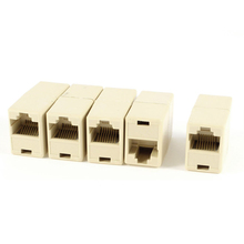 Торговый время! 5 шт. пластик RJ45 8P8C женский женский сетевой разъем муфты