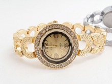 Wholesale Luxury Gold Silver Crystal Watch Women Ladies Fashion Dress Quartz Wristwatches New Arrive TW044