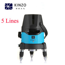 Del envío del nuevo lanzamiento multifunción láser de línea láser rotatorio KINZO nivel láser autonivelante 5 línea 4V1H 3 puntos cross line