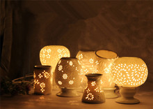 2015 handmade aromatherapy lamp white hollow ceramic electric incense burner electronic oil burner