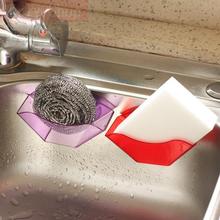 Sponge Holder Double Suction Cup Sink Shelf Soap Holder Rack Bathroom Accessories Kitchen Sucker Storage Special Offer Promotion