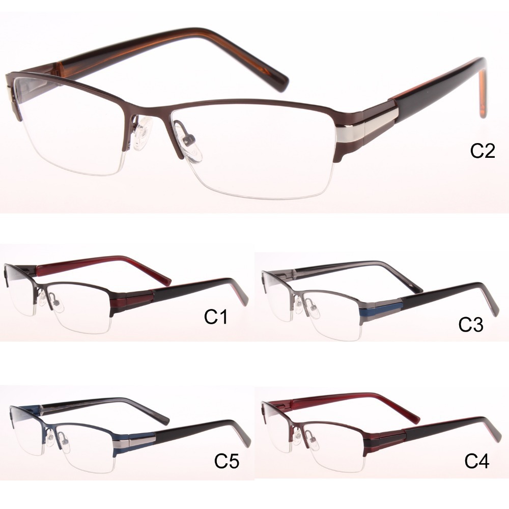 2014 New High Quality glasses men Half metal eyeglasses ...