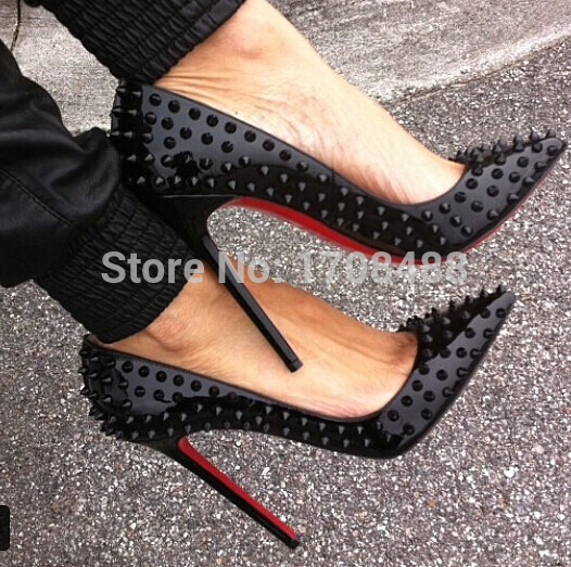 black spiked red bottom heels, replica christian louboutin boots