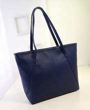 2015 new winter quality PU leather candy-colored fashion girls women bag toothpick land mobile shopping big bag Free Shipping