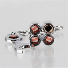 (4caps+1spanner keyring)/set automobile tire accessories car styling wheel tyre valve stems caps covers with seat logo