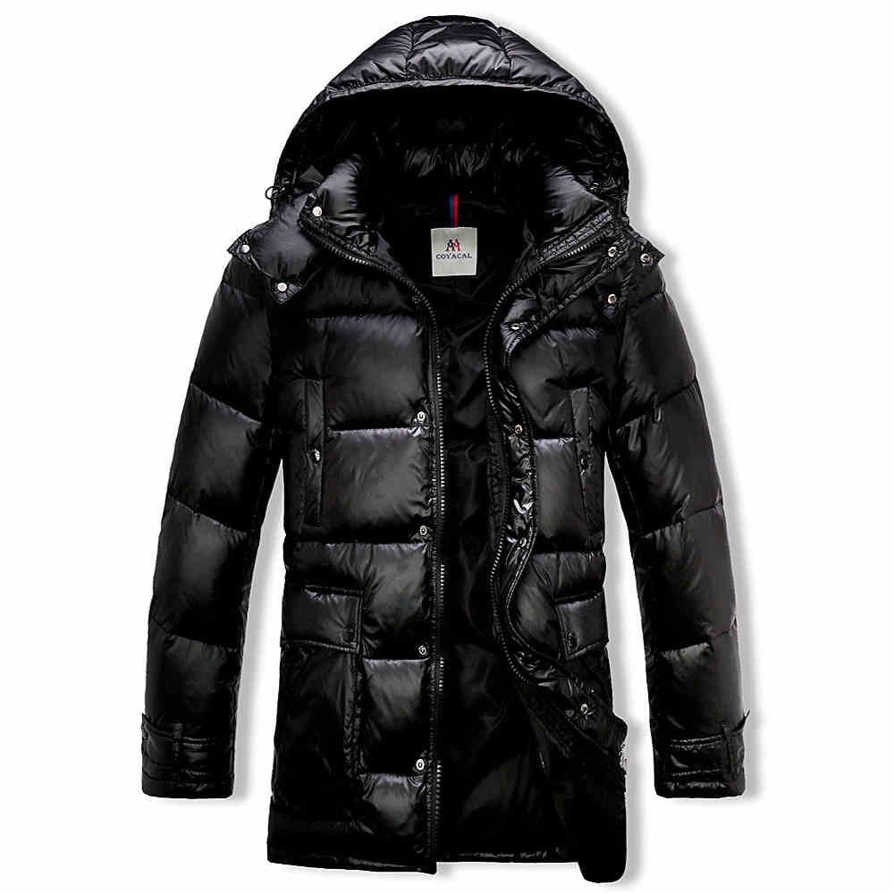 Snowka Fashion Down Jacket Men Winter 2015 Long Hood Famous Brand 90 White Duck Down Jacket