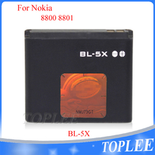 free shipping 600mAh BL-5X  BL 5X battery For Nokia 8800 8801 Mobile Phone Battery