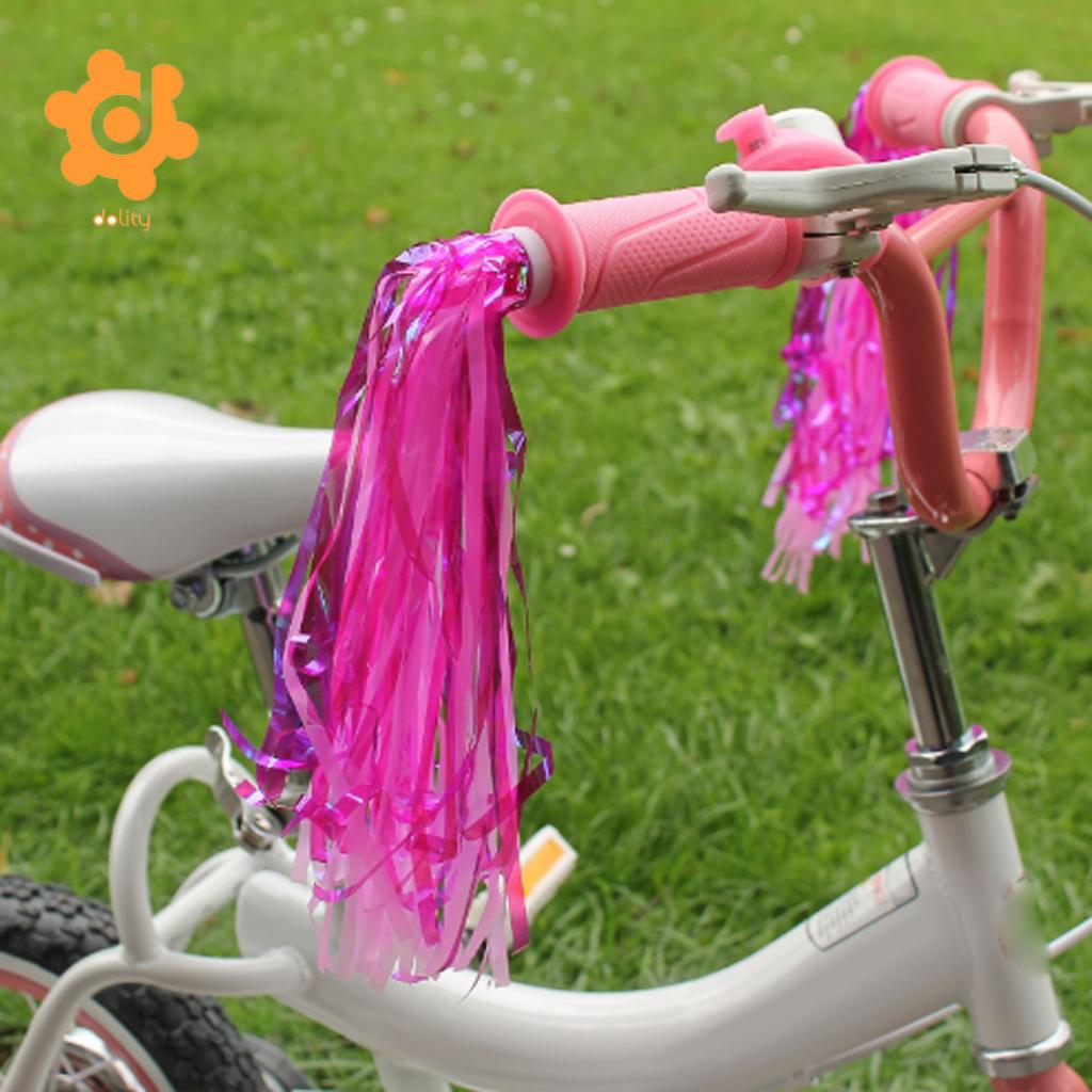1Pair Kids Girls Boys Bicycle Bike Tricycle Handlebar Scooter Streamers Sparkle Tassel Ribbon Handlebar Streamers
