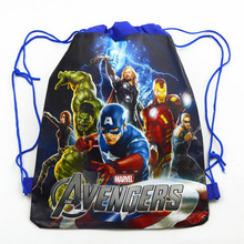 Cartoon Kids Drawstring Bags Backpacks Doc Mcstuffins Avengers Boys Children School Bag Mochila Infantil TMNT Girl Swimming Bags