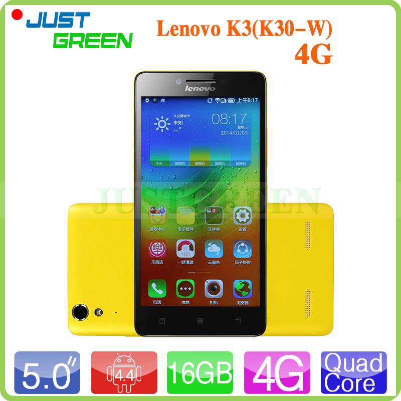 5 inch Lenovo K3 K30 W 4G FDD LTE Cell Phone Android 4 4 MSM8916 64Bit
