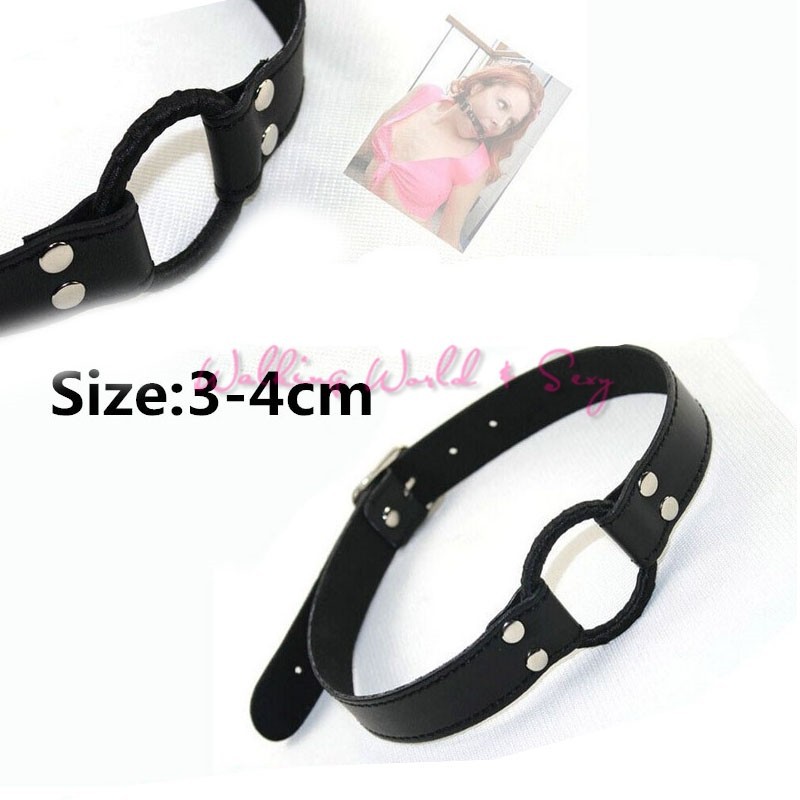 O Ring Open Mouth Gag Oral Fixation Mouth Gaged Leather Gag Sex Bondage Restraints Fetish Slave Gag Erotic Toy For Women Couples (6)