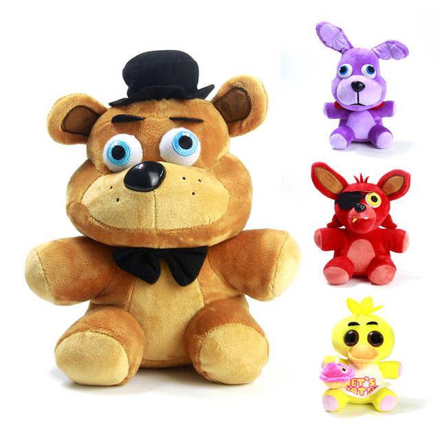 26 см Пять Ночей в фредди FNAF 4 Фредди Бонни Чика Foxy Фаршированные Плюшевые Игрушки Куклы 10"