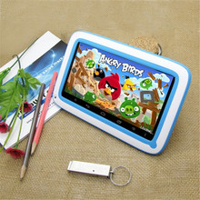 7inch kid tablet Allwinner A33 Quad-Core Android 4.4 children tablet pc WIFI dual camera 8GB games education apps gift for kids