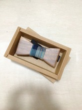 Original design American bow tie groom dress tuxedo cocktail party ribbon bow tie creative wooden bowtie