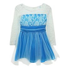 Baby Girls Princess Lace Fancy Dress Long Sleeve Baby Crochet Floral Tulle Dresses