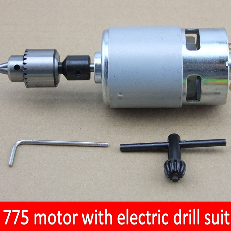 rated voltage 24V 775 motor with Ball bearing and cooling fan for electric grinding 