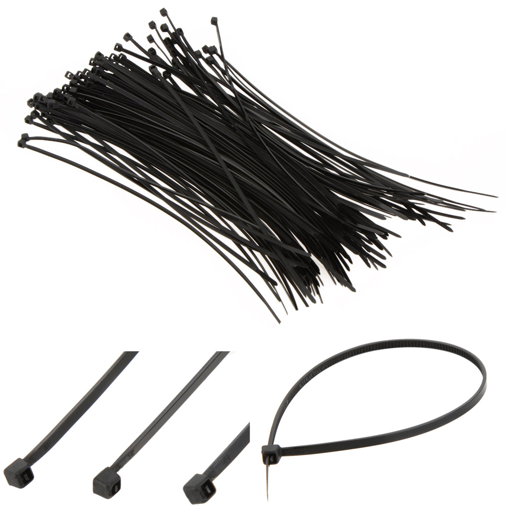 100pcs 10/15/20CM Wire Durable Plastic Nylon Strap Cord Tie Zip Cable