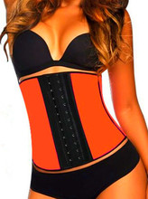 4 Steel Bones 2015 women fashion hot sale shaper cincher waist training sport latex corset bustier