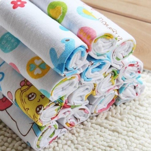Wholesale Newborn baby cotton Towel Infant soft hanging handkerchief Top quality Toddler bibs feeding towel 10pcsset HA002