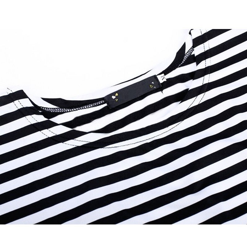 2015 New Summer Fashion Women Striped T shirt Women Tees Tops High Quality women\'s t shirt love backless emoji t shirt (5)