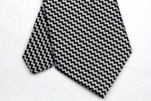 NT0041 Silver Black Stripe Smooth Jacquard Woven Classic Type Silk Polyester Mans Business Wedding Luxury Tie