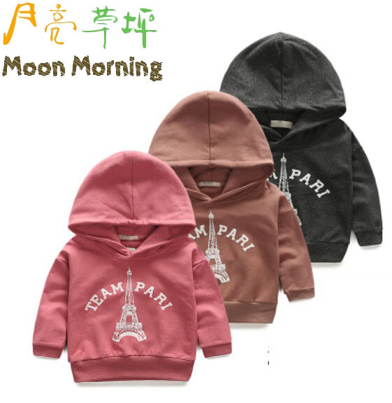 2015 spring child baby with a hood pullover sweats...