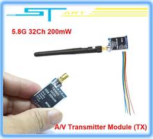 2014 Newest Boscam Mini FPV Tx 5.8G 32Ch 200mW AV Transmitter Module TX TS5823 RP-SMA for drone RC Quadcopter Free ship boy gift