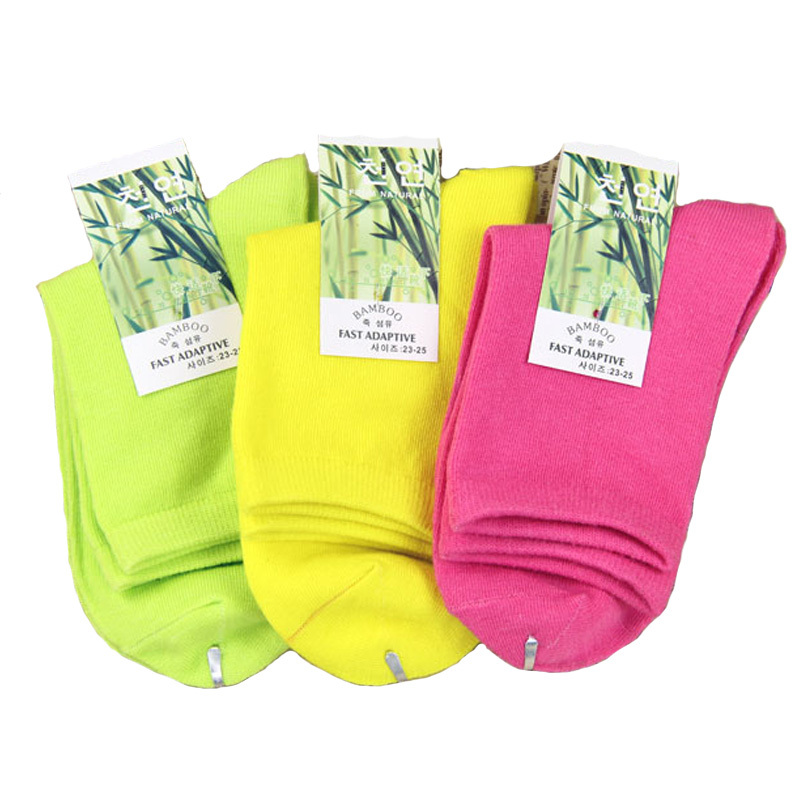 2015 new style candy color women socks cotton high quality women sport socks and spring cute bow women socks lot 5 pairs