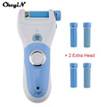 Rechargeable Electric Foot File Pedicure Feet Care Tool Hard Skin Callus Remover Peeling 2 sets Head