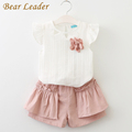 Bear Leader Girls Clothing Sets 2017 Brand Summer Style Kids Clothing Sets Sleeveless White T shirt
