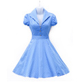 Womens Summer style Party Polka Dot 50s 60s Vintage Retro robe Rockabilly audrey hepburn Swing Dresses