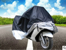 2016 New Black+silver XL XXL XXXL Motorcycle Outdoor UV Protector Motorbike Rain Cover Waterproof