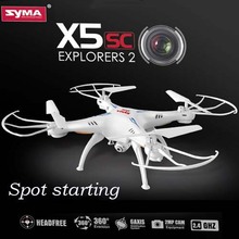 Syma x5sc X5C-1 (Black and White) 2.4G 4CH 6-Axis 2MP Professional Drone RC Helicopter Quadcopter Toys With 2.0 MP Camera