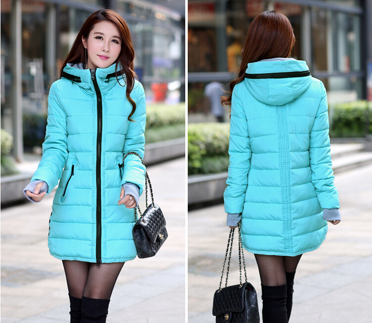 Women S Hooded Cotton Padded Jacket Winter Medium Long Cotton Coat Plus Size Down Jacket Female